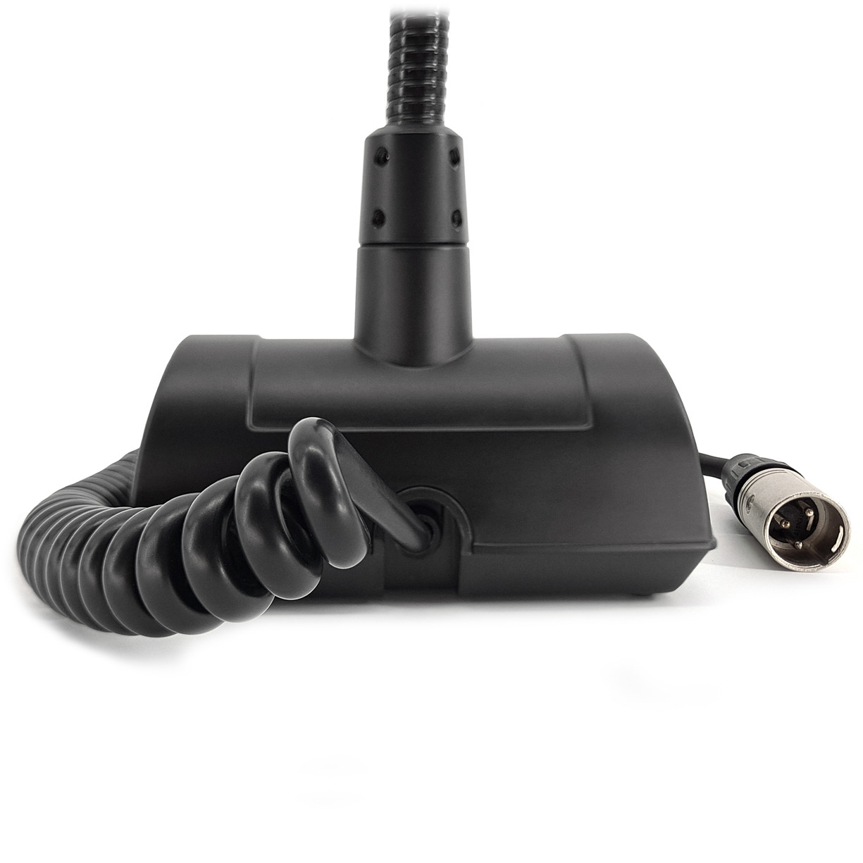 Back of Pure Resonance Audio PTT1 Desktop Push-to-Talk Gooseneck Microphone